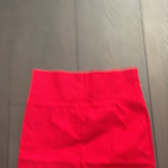 Charlotte Russe Holiday Red Split Midi Pencil Skirt - Picture 5 of 10